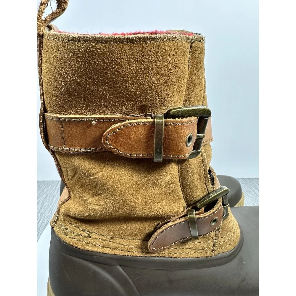Cougar Originals Maple Sugar Winter Boots Womens 7 Suede Plaid Rubber Waterproof